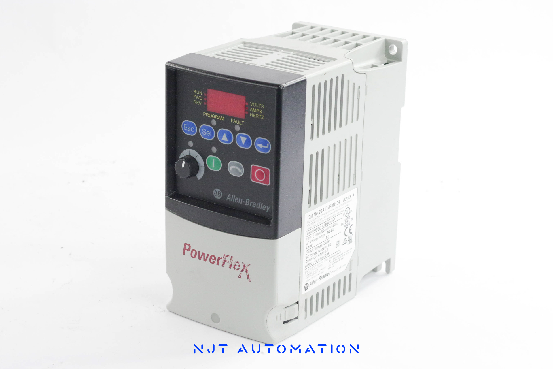 Allen Bradley 22A-D4P0N104 PowerFlex Drive – front view